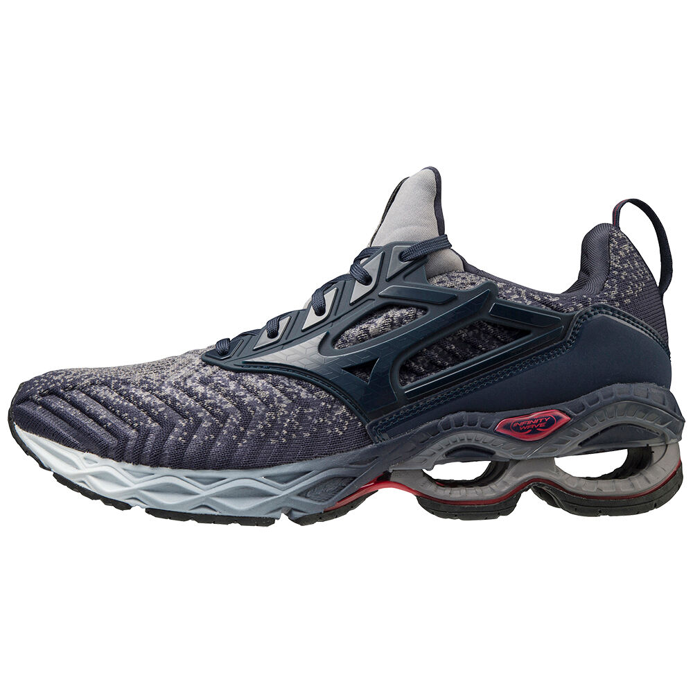 Panske Bezecke Topanky Mizuno Wave Creation Waveknit 2 Indigo/Indigo Vypredaj CJAI41285